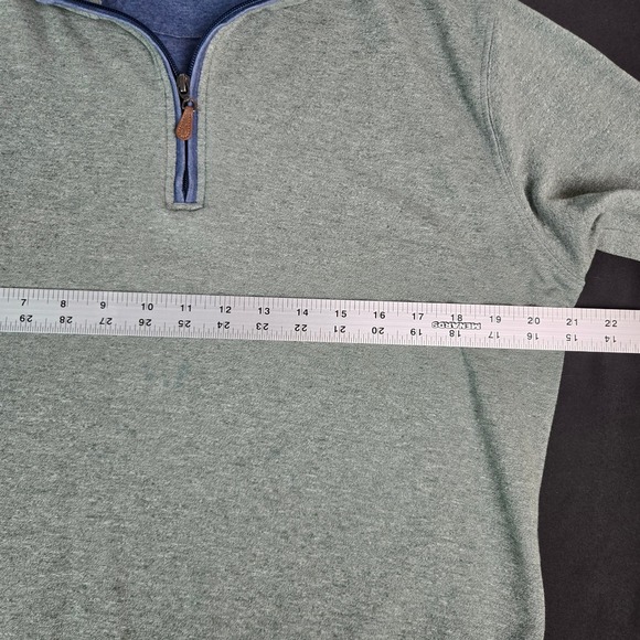 Johnnie O Quarter Zip Golf Pullover Sweatshirt Heather Green Men's Medium - Picture 4 of 7
